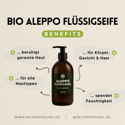 Premium BIO Aleppo Flüssigseife