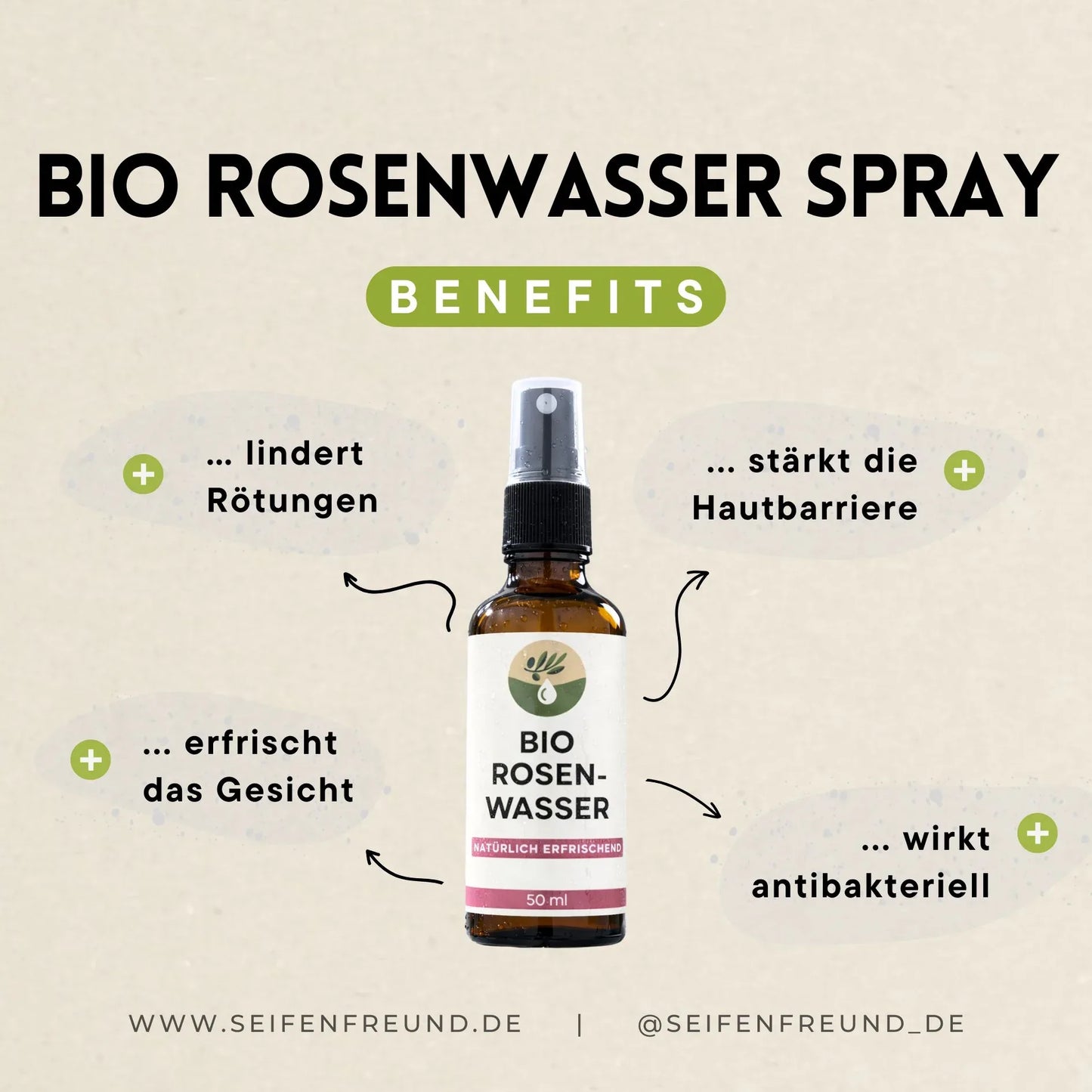Premium BIO Rosenwasser Spray