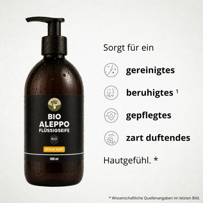 Premium BIO Honig-Duft Aleppo Flüssigseife