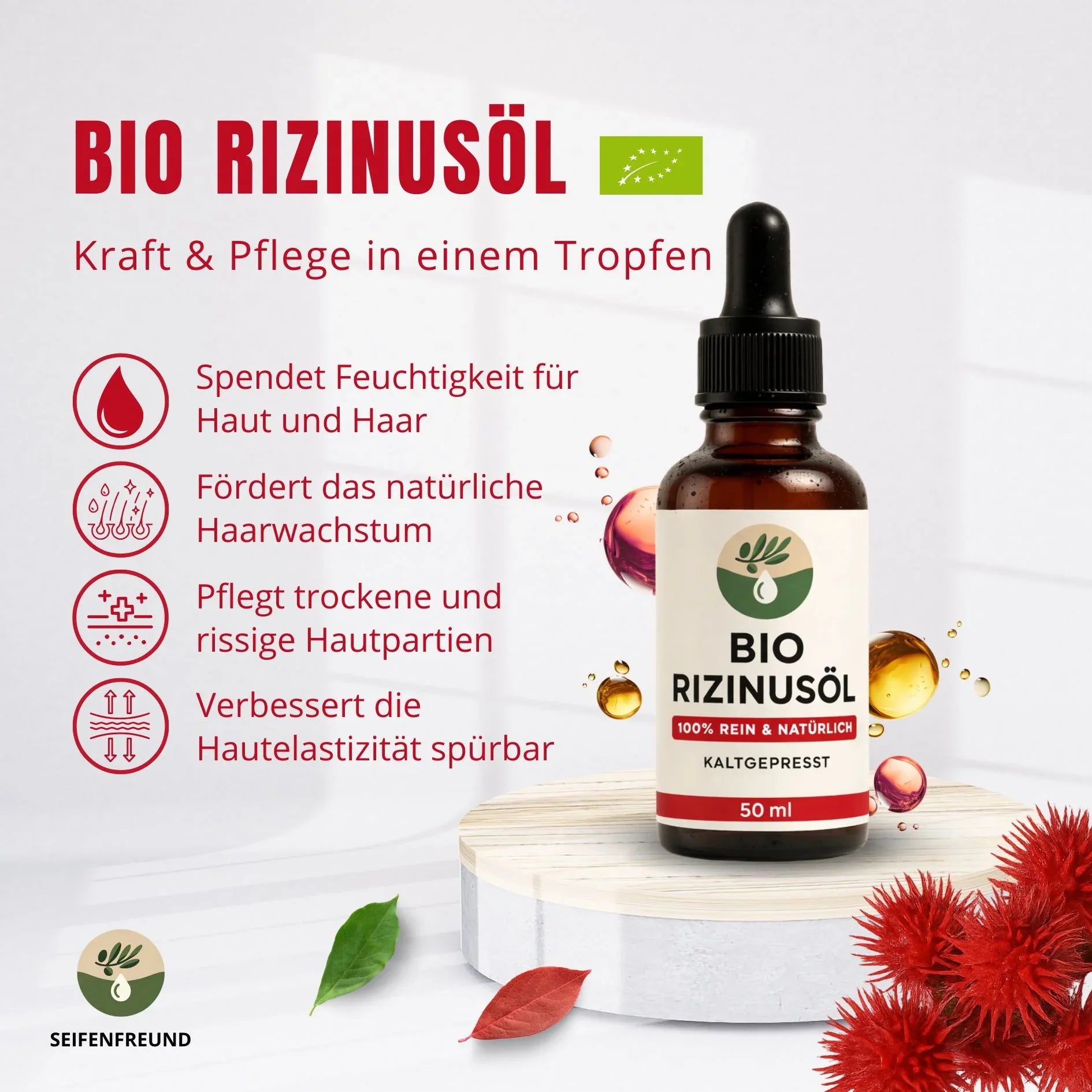 Premium BIO Rizinusöl – Seifenfreund