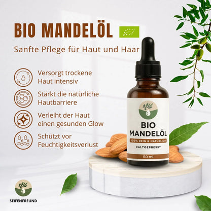 natürliches gleitmittel mandelöl Premium BIO Mandelöl – Seifenfreund